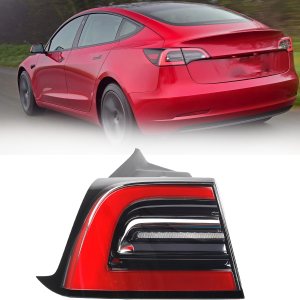Dasbecan Conjunto de luz trasera trasera izquierda exterior LED compatible con Tesla Model 3 Model Y 2021 2022 2023, reemplaza # 1502086-00-D Dasbecan Conjunto de luz trasera trasera izquierda exterior LED compatible con Tesla Model 3 Model Y 2021 2022 2023, reemplaza # 1502086-00-D