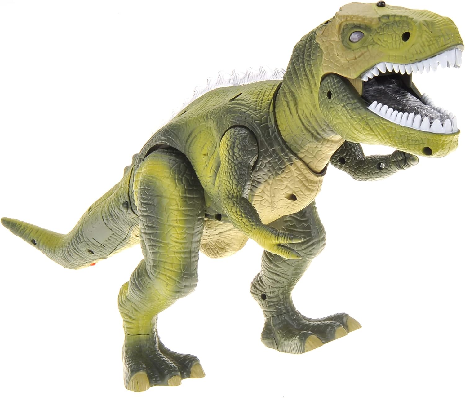 PowerTRC Juguete T-Rex de dinosaurio a control remoto para niños, sonidos prehistóricos realistas, juguete robot de dinosaurio que se ilumina y