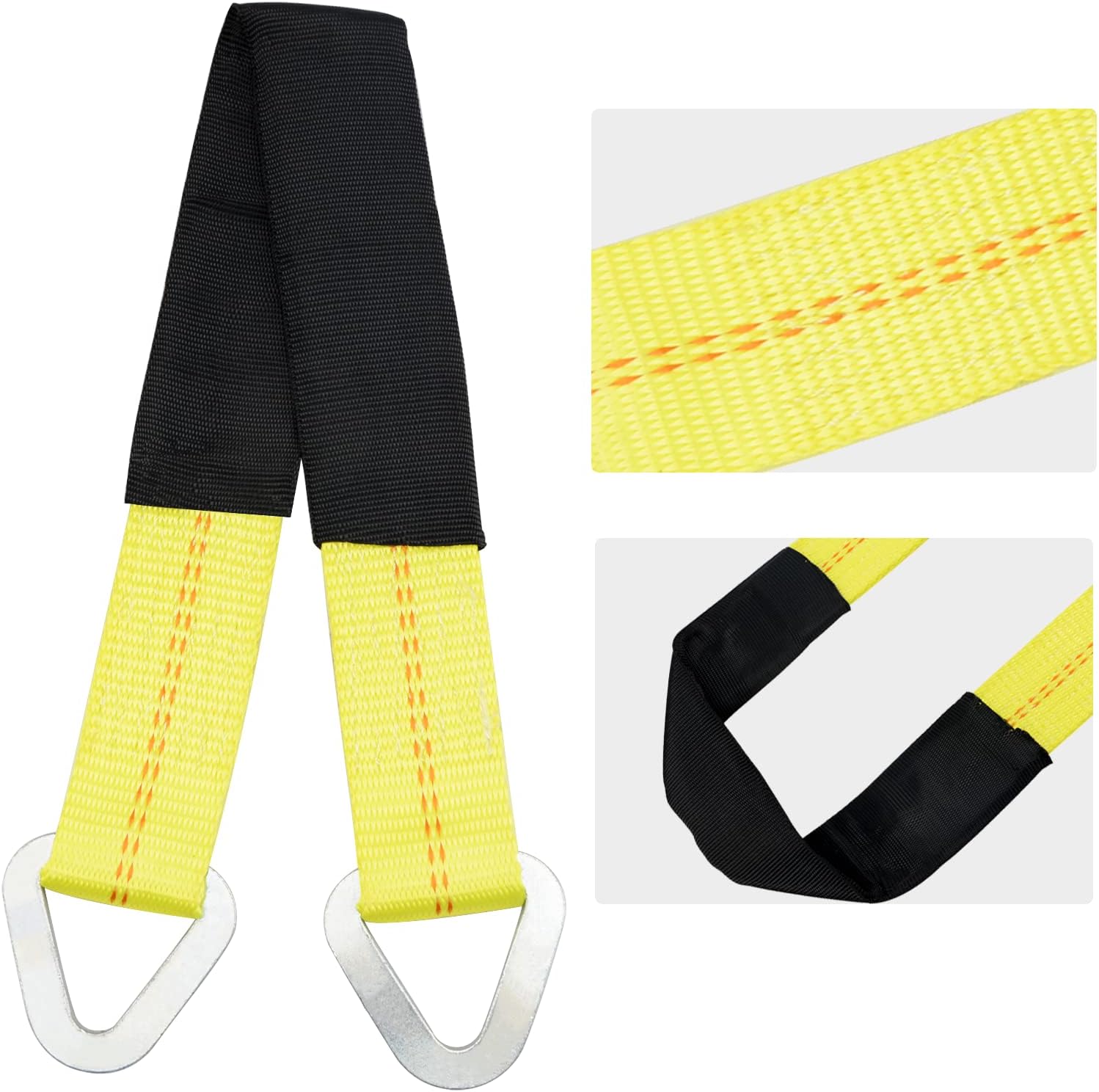 XSTRAP STANDARD Paquete de 4 correas de eje de 36 x 2 pulgadas con funda protectora y anillo en D para asegurar el transporte del automóvil, correas
