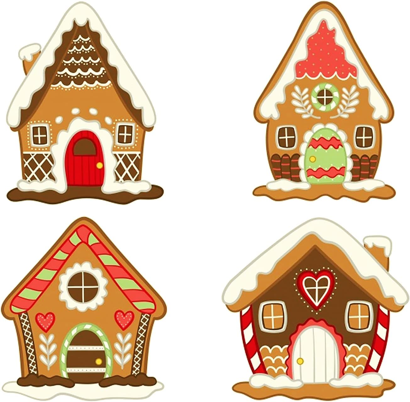 Juego de 4 troqueles de corte de metal para casa de jengibre, plantilla de Navidad, troquelado para álbumes de recortes