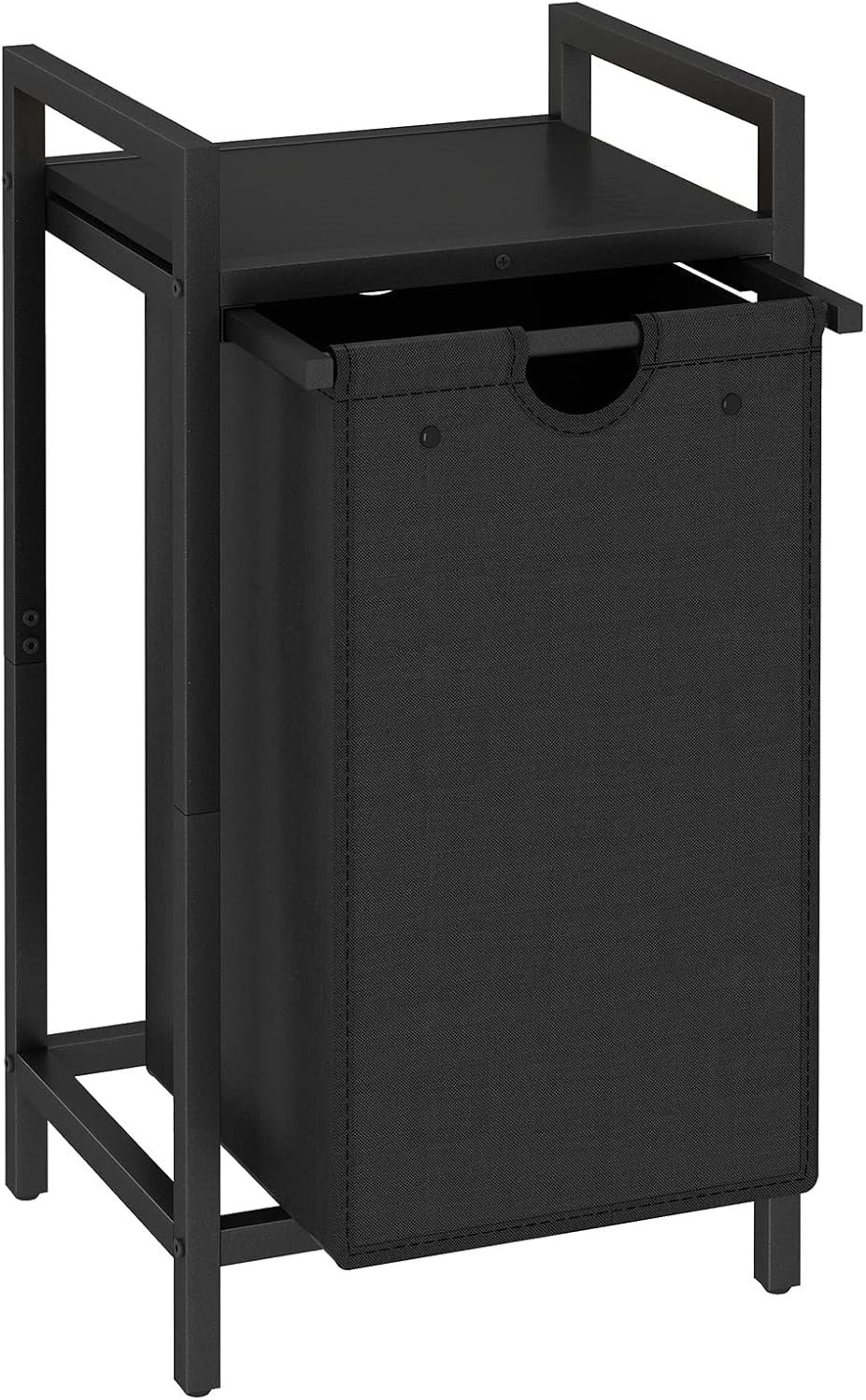 LAATOOREE Cesta de lavandería de dos colores con bolsa de lavandería extraíble y estante superior, cesta de ropa para espacio pequeño, lavandería,