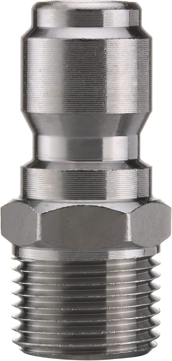Tool Daily Juego de adaptadores para lavadora a presión, kit de conexión rápida, rosca macho de 38 pulgadas, 5000 PSI