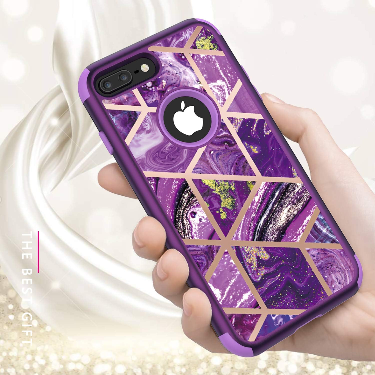 Asuwish Funda de teléfono para iPhone 6 6s, cubierta híbrida de mármol, a prueba de golpes, cuerpo completo, resistente, accesorios delgados,