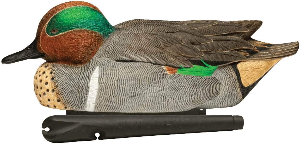 Avian-X Topflight AVX8081 – Señuelos flotantes de pato de caza de alas verdes, duraderos, ultra realistas, paquete de 6 unidades