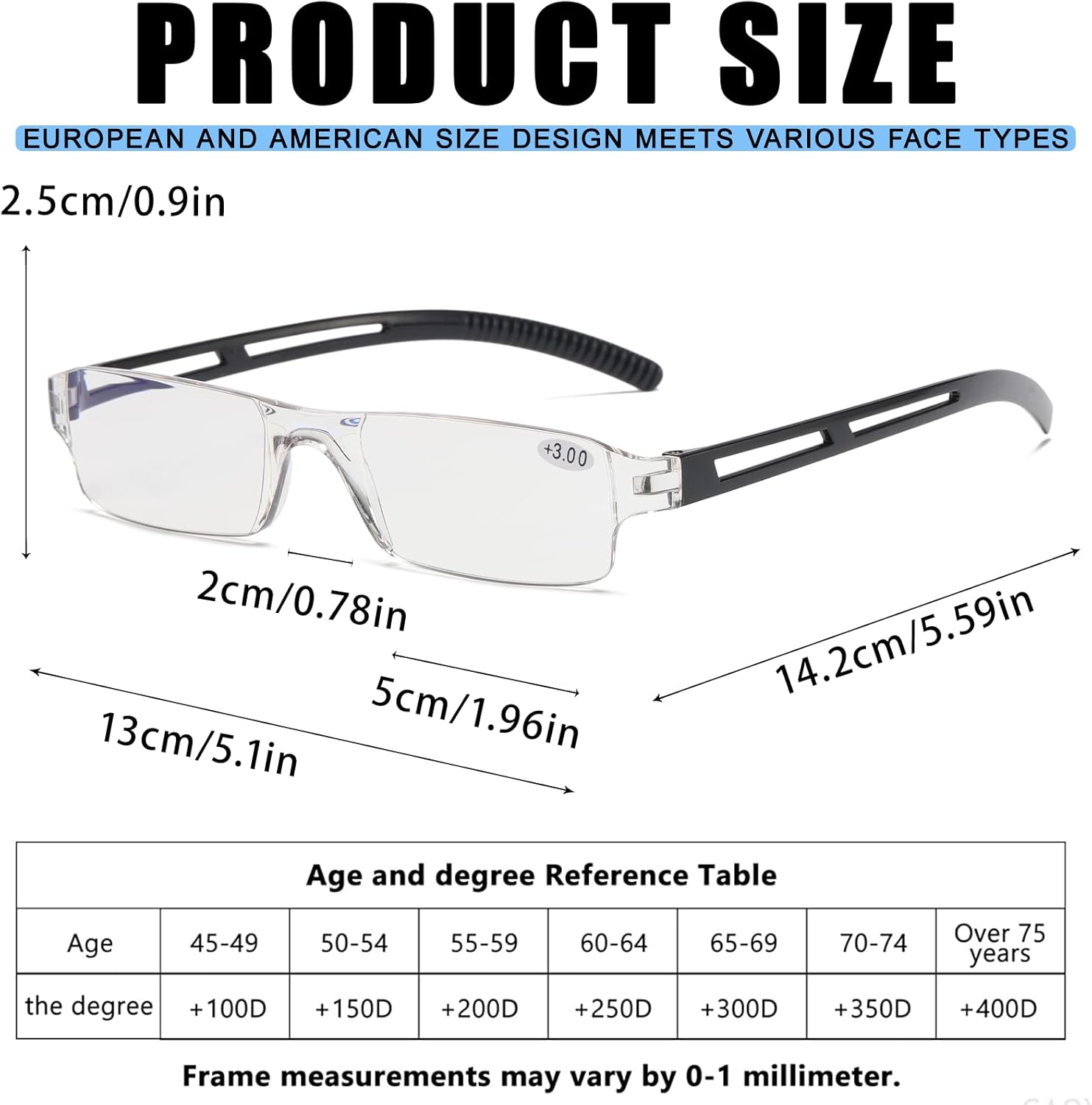 3 pares de lentes de lectura, lentes de bloqueo de luz azul, anteojos de lectura para computadora para hombres y mujeres, marco rectangular de moda