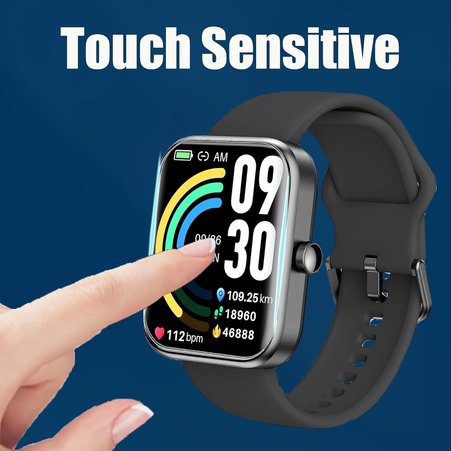 Protector de pantalla compatible con TOZO S3 Smart Watch, 6 unidades Película transparente de TPU de cobertura completa compatible con TOZO S3 Smart