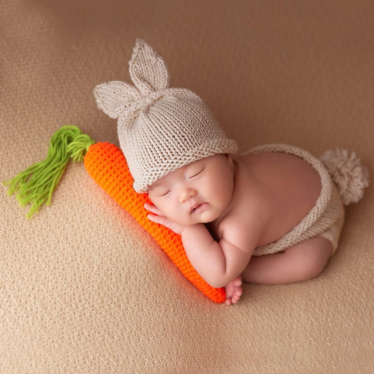 Accesorios de fotografía para recién nacidos, conjunto de disfraz de punto de ganchillo para recién nacido, sesión de fotos, trajes de niña y niño,