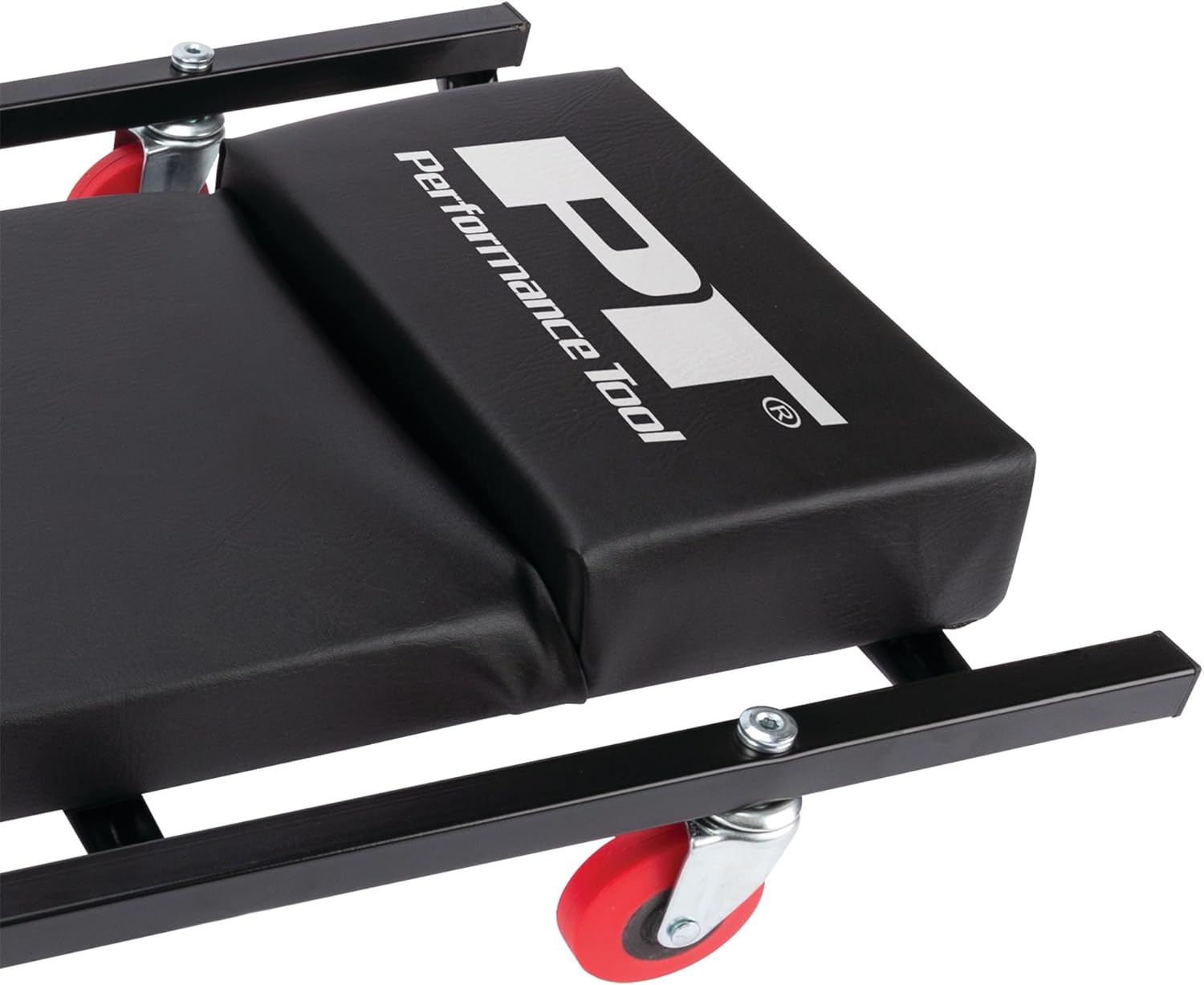 Performance Tool W85015 – Enredadera automotriz de perfil bajo con 6 ruedas giratorias de 36 x 17 pulgadas con reposacabezas acolchado, color negro