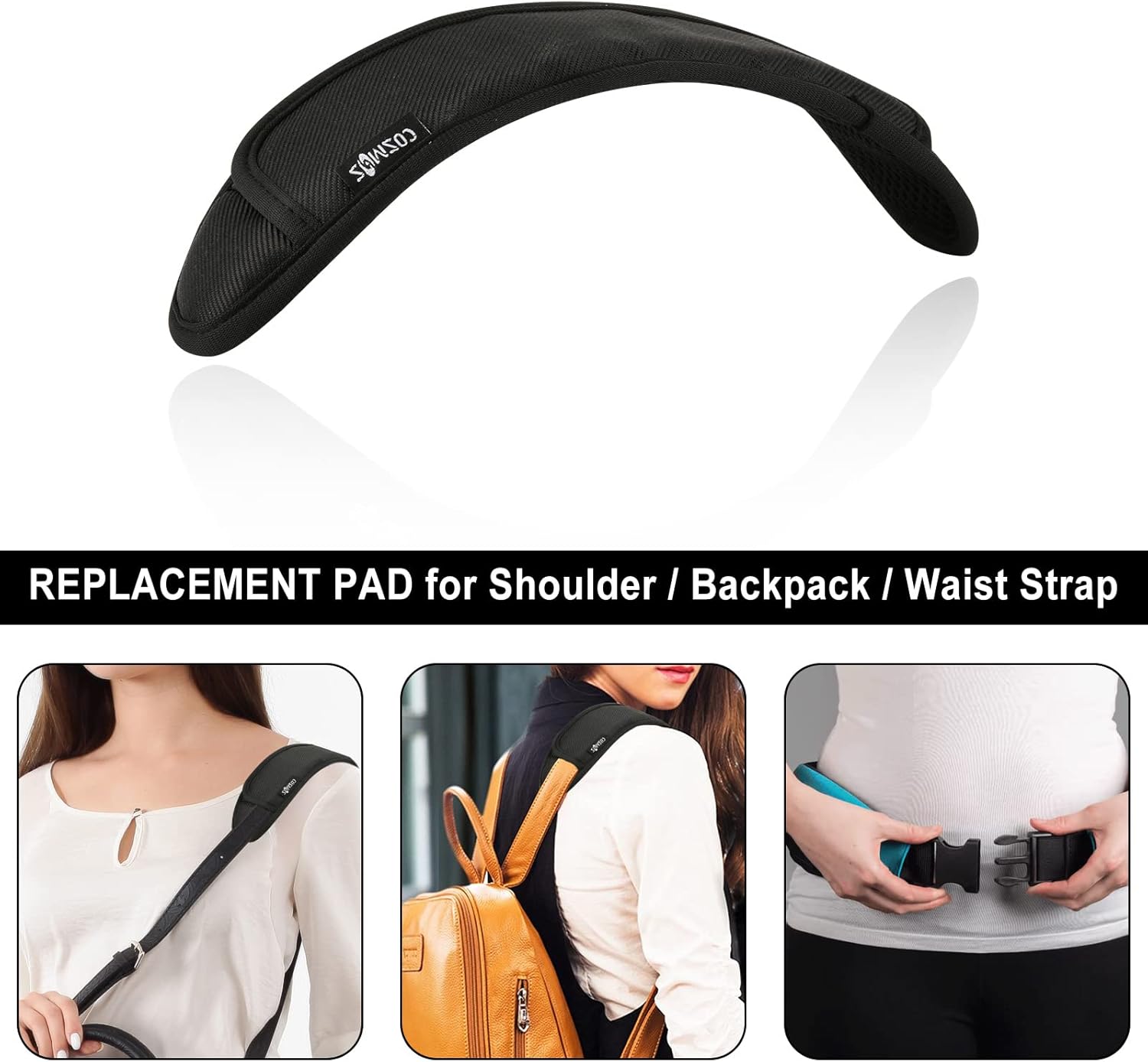 Cosmos 2 correas de hombro para mochila, almohadillas universales de repuesto para bolsa de laptop, bolsa de mensajero, bolsa de viaje, bolsa de