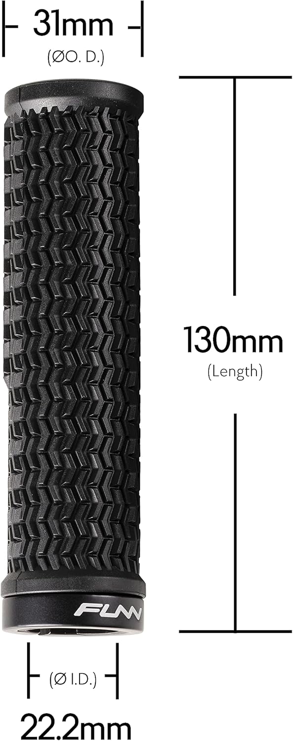 Funn Holeshot – Empuñaduras de bicicleta de montaña con abrazadera de bloqueo único, empuñaduras ligeras y ergonómicas para bicicleta con diámetro