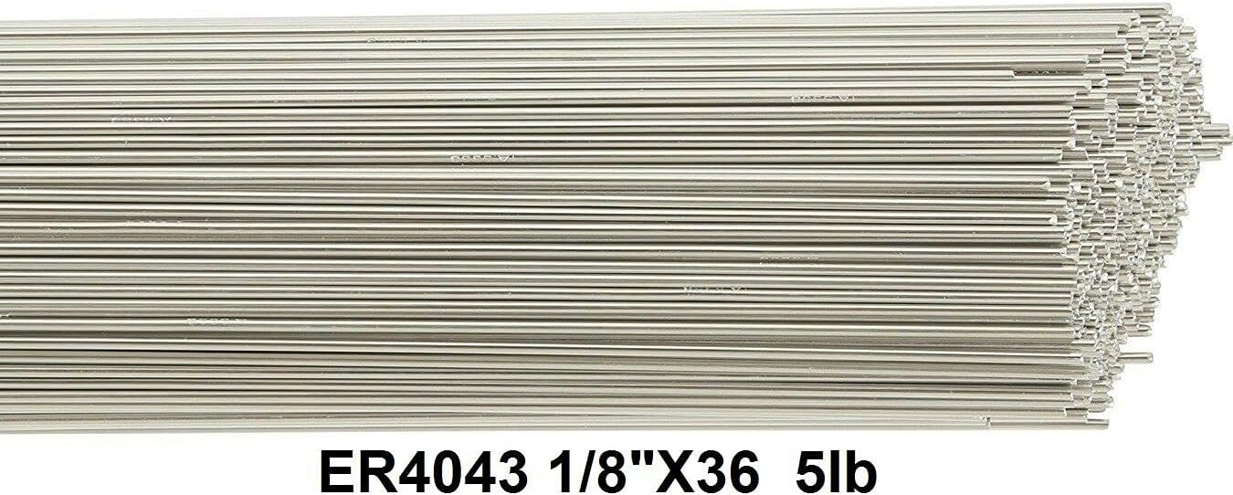 TIG Aluminio 4043 Varilla de soldadura TIG Alambre de soldadura ER4043 18 “X36″ 5Ib Box Tig Rod (118” 5 libras caja)