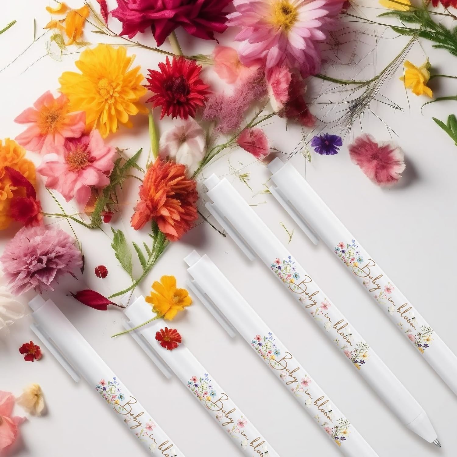 Ireer 36 bolígrafos retráctiles de tinta de gel para baby shower para invitados, juegos a granel, para niños o niñas, bolígrafos de gel retráctiles,