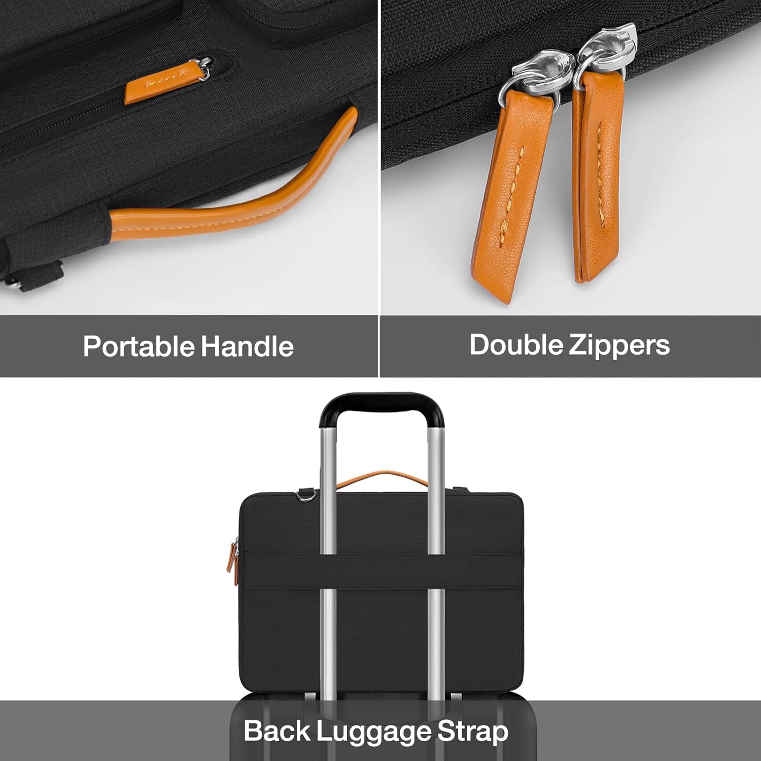 MOSISO Bolsa de hombro protectora 360 para laptop, bolsa de computadora de 15 a 15.6 pulgadas compatible con MacBook Pro 16, HP, Dell, Lenovo, Asus,