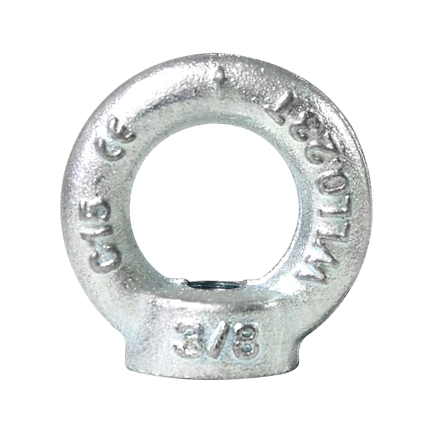Tuercas de ojo de elevación estándar UNC de 38″-16, cierre roscado galvanizado forjado, tuerca de ojo de elevación de forma de anillo de acero