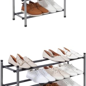 STORAGE MANIAC Zapatero expandible, zapatero apilable para armario, organizador de zapatos pequeño para entrada, zapatero ajustable para garaje, STORAGE MANIAC Zapatero expandible, zapatero apilable para armario, organizador de zapatos pequeño para entrada, zapatero ajustable para garaje,