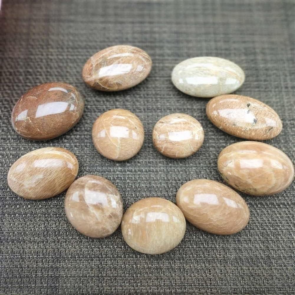 Home Decoration for Peach Moonstone Palm Stones Piedras naturales Stones and Crystals Natural GemstoneReiki Modern Home Decor Full of Texture (Size