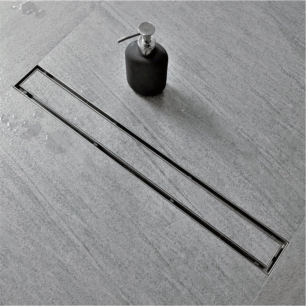 Neodrain Drenaje de ducha lineal de 32 pulgadas con rejilla de inserción de azulejos, fabricante profesional de drenaje de piso de ducha rectangular