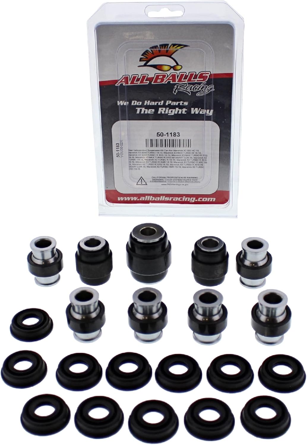 All Balls Kit de suspensión trasera independiente (50-1183) de repuesto para Can-Am Maverick X3 900 HO 2018, Maverick X3 MAX TURBO 2018 2019,