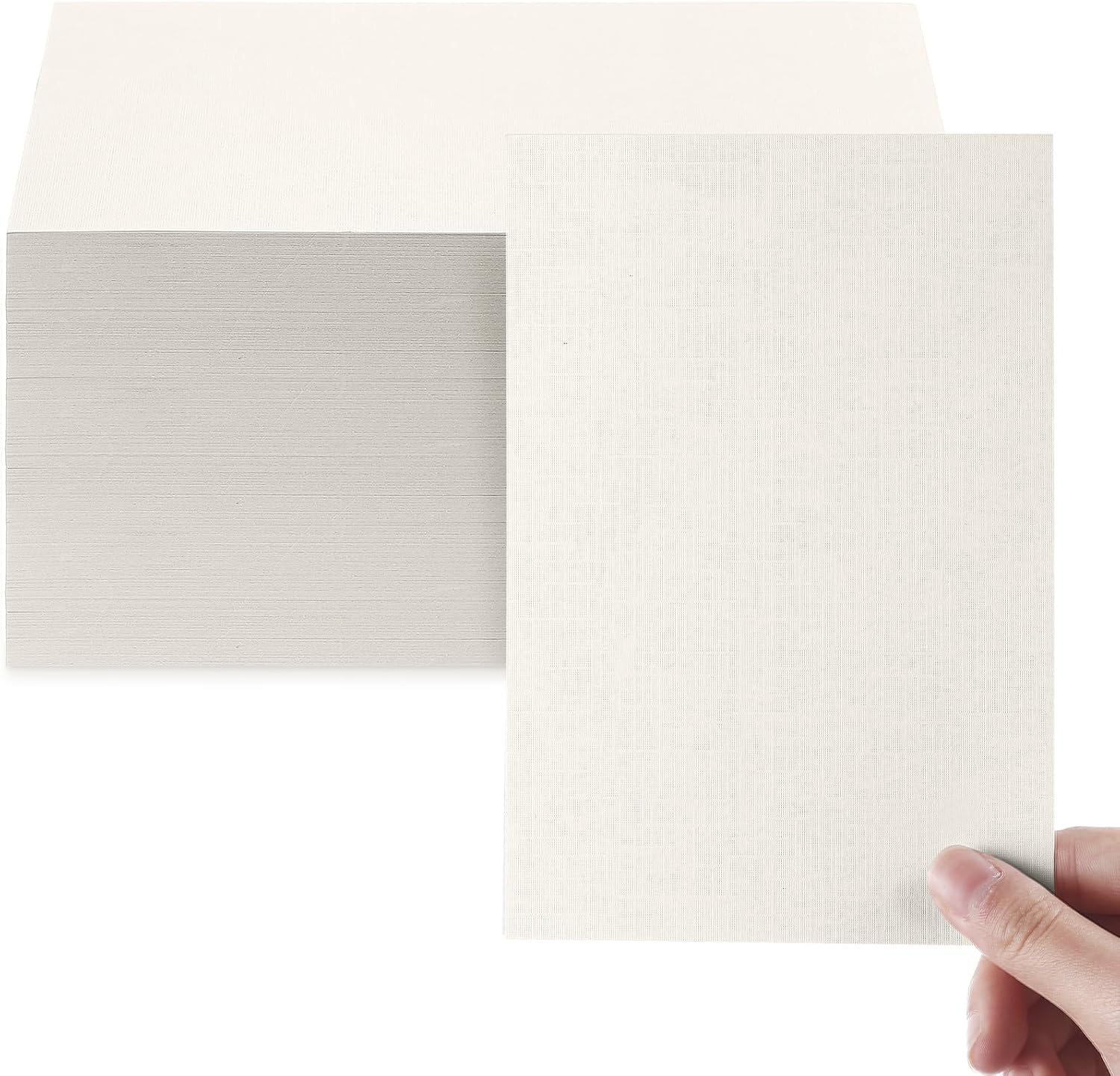 Geosar 200 hojas de cartulina de lino de 4 x 6 pulgadas, cartulina de invitación de peso pesado, cartulina de 92 libras, 250 GSM, cartulina para