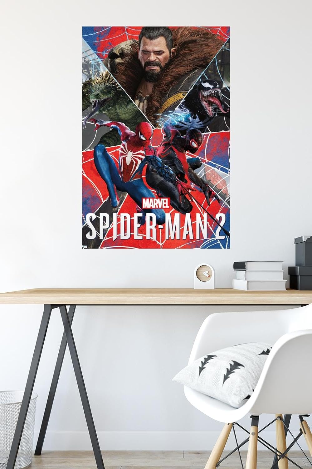 Trends International Marvel’s Spider-Man 2 – Póster de pared de grupo, 22.37 x 34.00 pulgadas, paquete de póster y montaje prémium