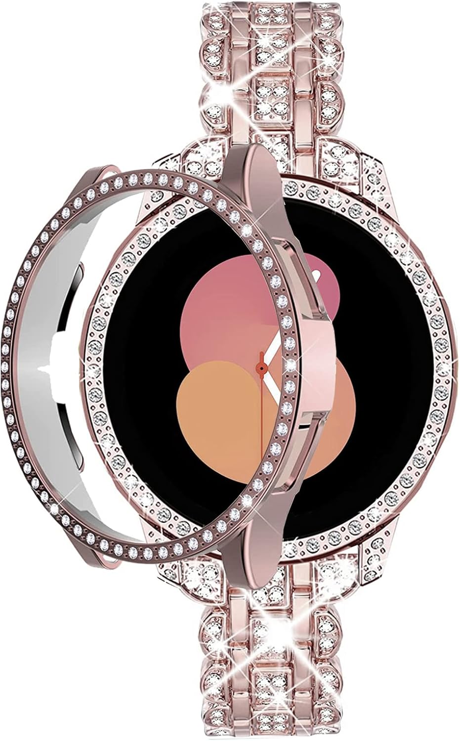 Bling Band+ Funda compatible con Galaxy Watch 65 de 1.575 pulgadas1.732 pulgadas, correa elegante de repuesto para mujer y funda para Samsung Watch