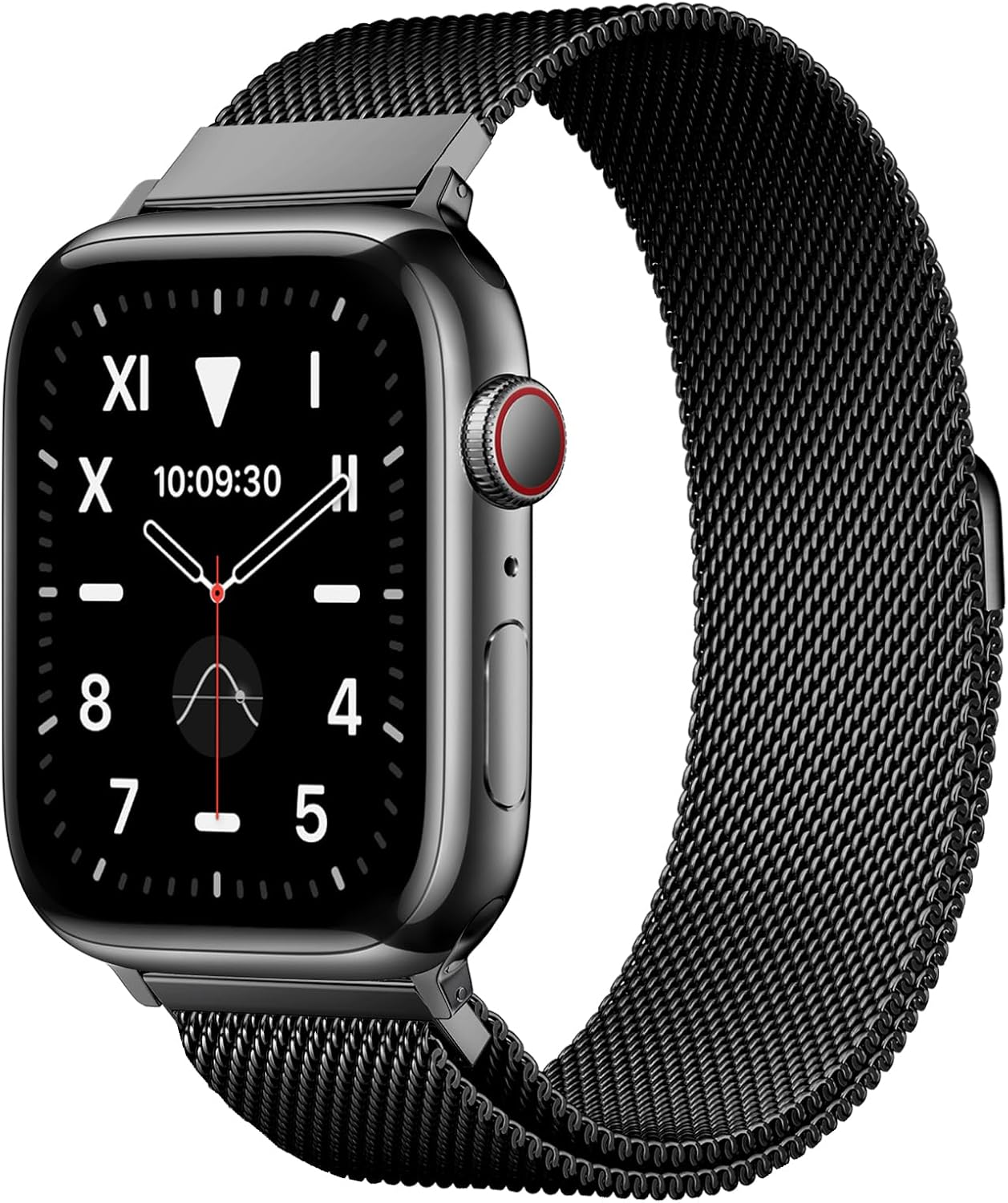 Correa milanesa original patentada compatible con Apple Watch Series 9, 8, 7, 6, 5, 4, 3, Ultra 2, 1, SE, de 1.929 in, 1.772 in, 1.732 in, 1.654 in,