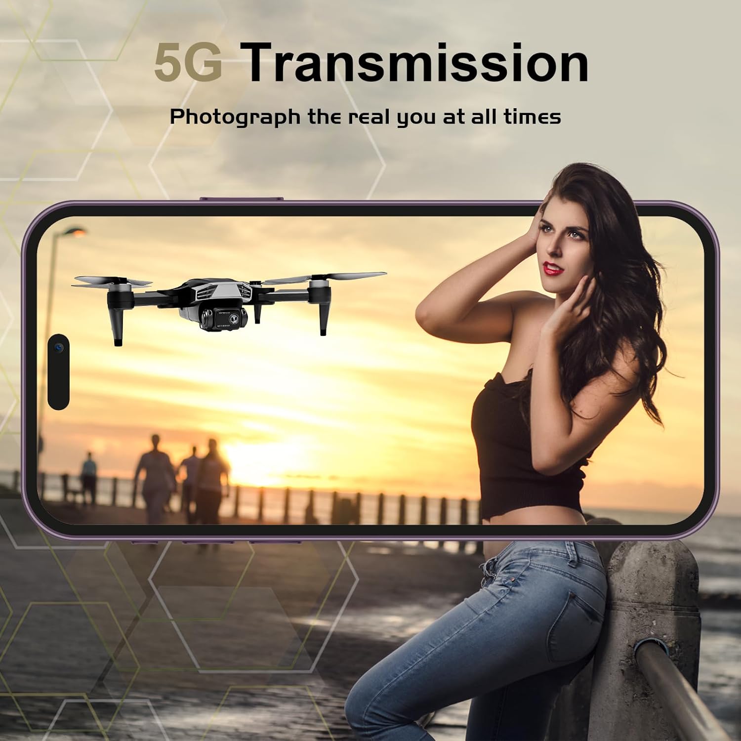 Drones con cámara para adultos 4K  Juguetes regalos para niños, adultos, principiantes  RC Quadcopter WiFi FPV Live Video, plegable, funda de