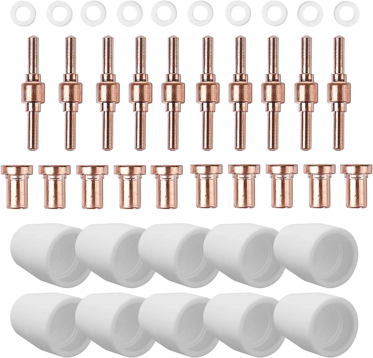 Consumibles de cortador de plasma se adapta a CUT40 CUT50 con antorcha cortador de plasma PT31 LG40 para RBC-400045005000D 40 PCS electrodo de