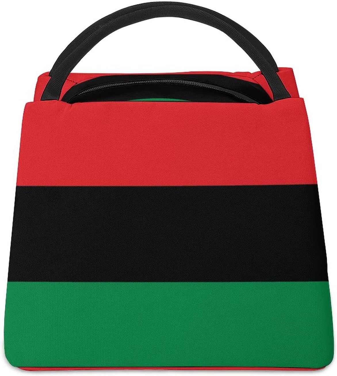 Bolsa de almuerzo térmica reutilizable con bandera afroamericana, bolsa de almuerzo térmica para hombres y mujeres, trabajo, picnic y viajes