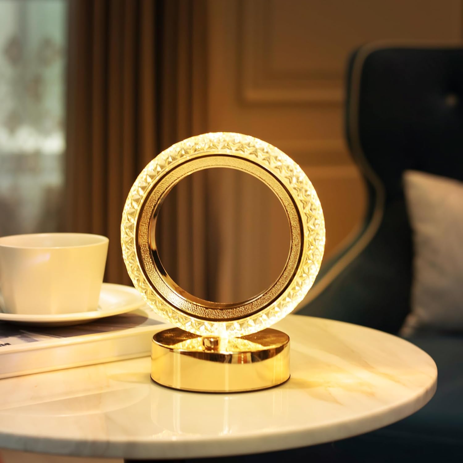 Lámpara de mesa, luz nocturna con colores cambiantes, luz nocturna regulable para mesita de noche, lámpara de mesa recargable inalámbrica con carga