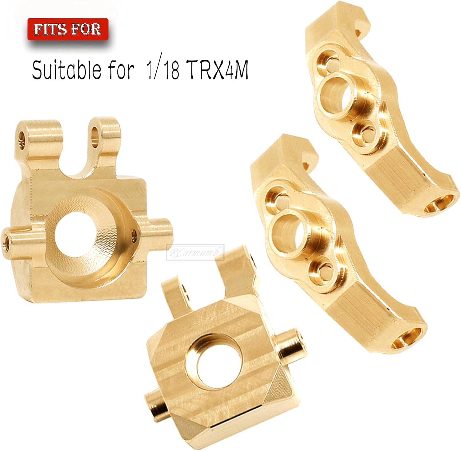 Rcarmumb RC Upgrades – Piezas para 118 TRX4M, bloques de dirección de latón para nudillos y ruedas, cubos C para 118 TRX4M RC Crawler, latón
