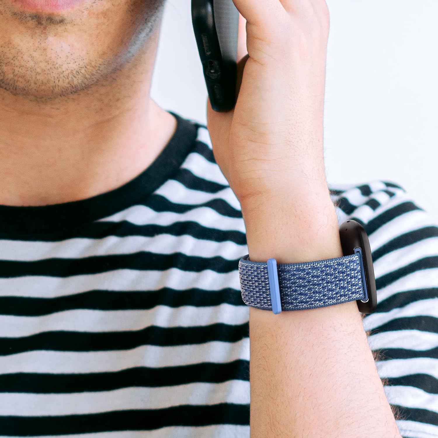 Vancle Bandas de nailon para Fitbit Versa 4, Fitbit Sense 2, Fitbit Versa 3, bandas Fitbit Sense, correas de repuesto ajustables suaves y