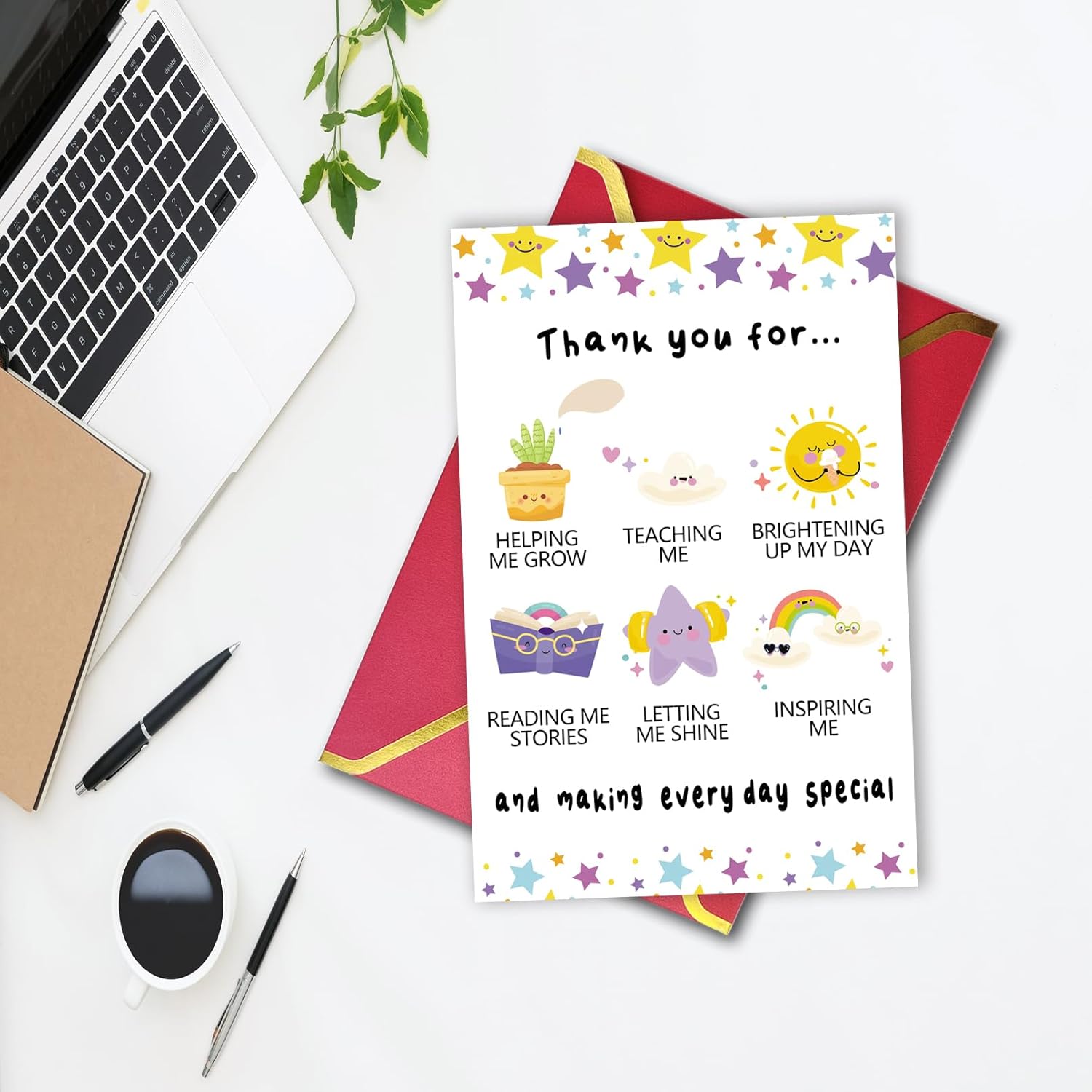 Ziwenhu Bonita tarjeta de agradecimiento para profesores, preciosa tarjeta de agradecimiento para mujeres y hombres, regalos de agradecimiento para