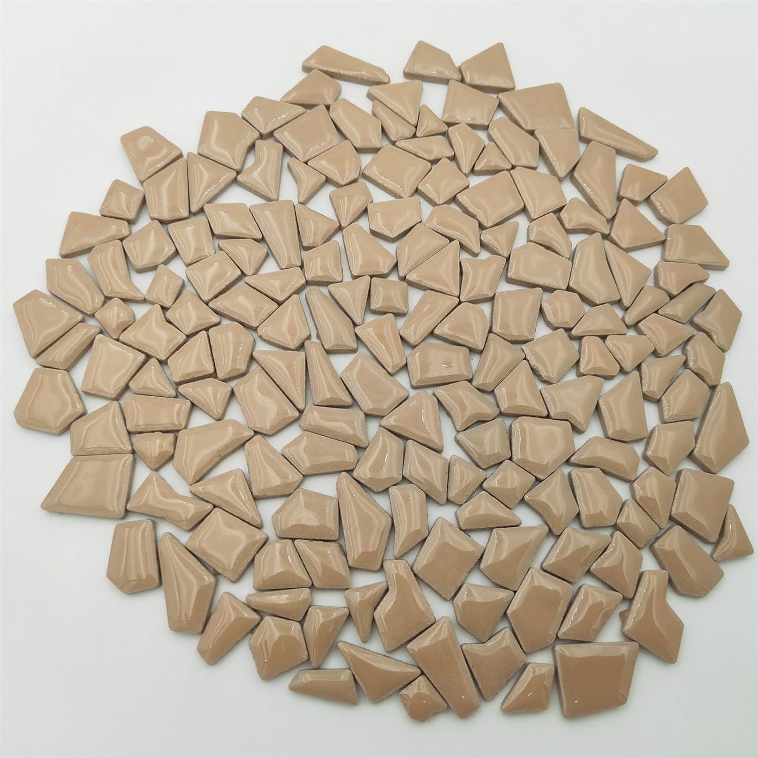 Mosaico de cerámica de 7.05 oz para manualidades, azulejos de mosaico de porcelana de color irregular de 0.2 x 0.8 pulgadas para decoración del