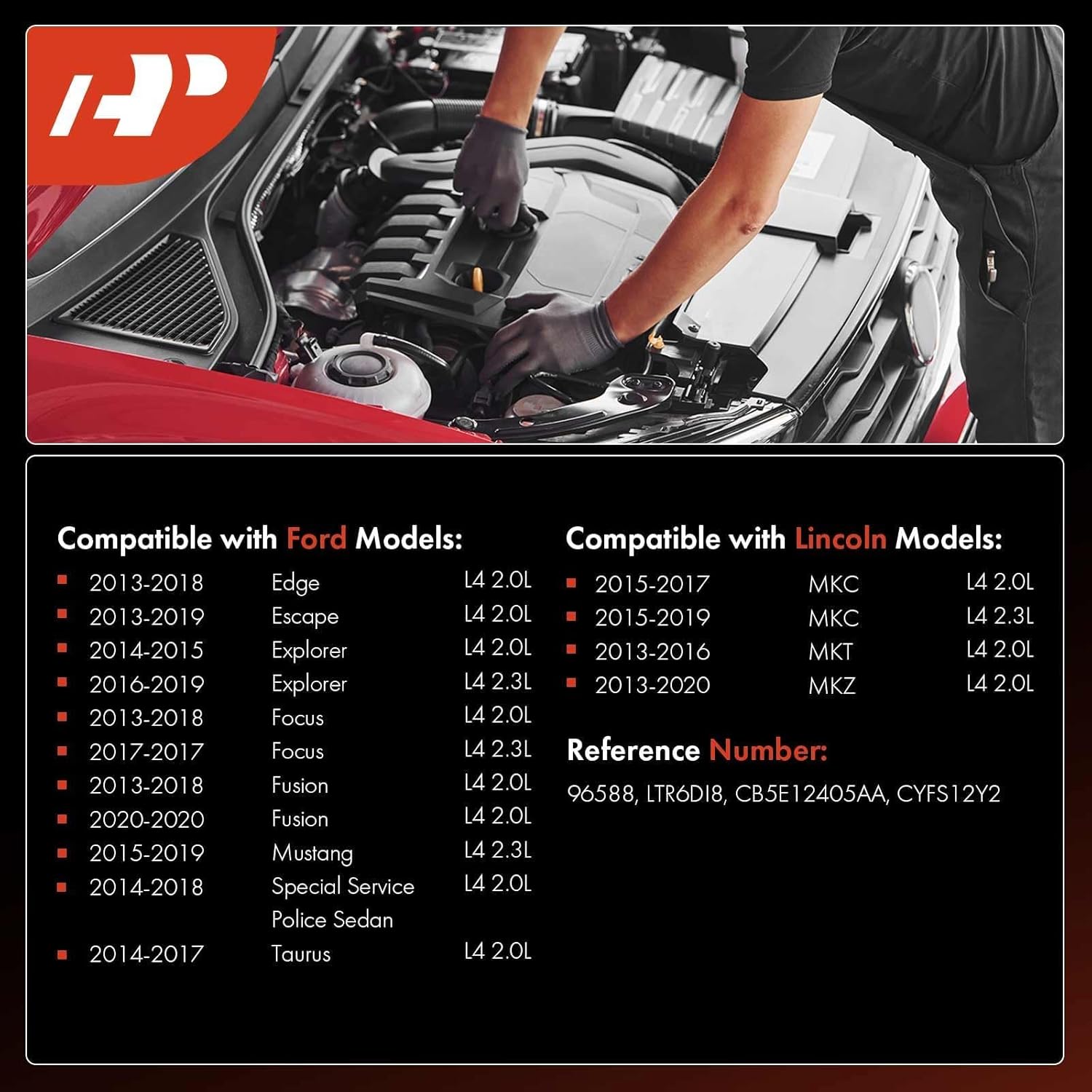 A-Premium Iridium Platinum Bujías compatibles con Ford Explorer 2014-2019, Escape 2013-2019, Fusion, Focus 2013-2018, Mustang, Taurus, Special
