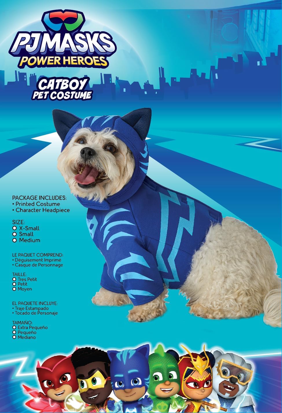 PJ Masks – Disfraz de perro Catboy  Disfraces para perros, talla M