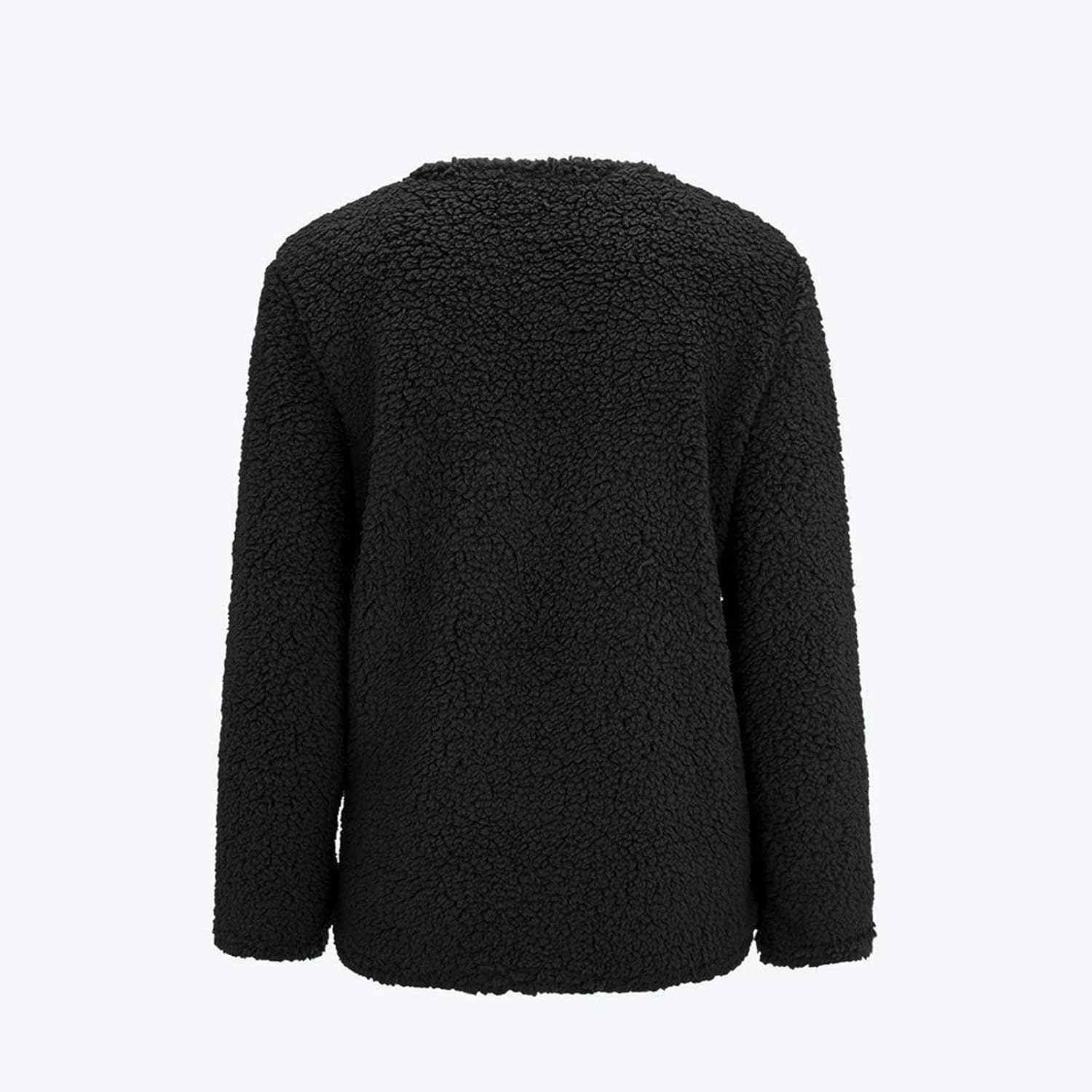 Cardigan Sweaters for Women Fall Winter Trendy Long Sleeve Button Down Open Front Casual Dressy Fleece Plus Size Coat Jacket
