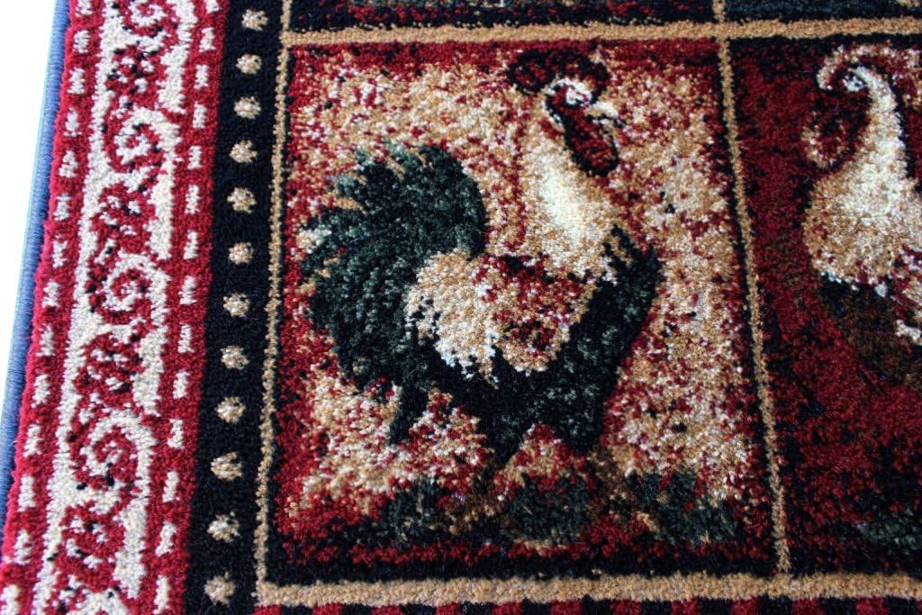 Estilo gallo alfombra alfombra corredor 2 pies 2 pulgadas x 7 pies 2 pulgadas diseño L379
