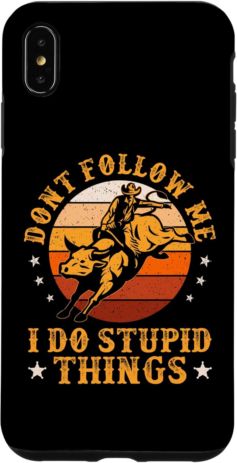 Carcasa vintage para iPhone XS Max Don’t Follow Me I Do Stupid Things