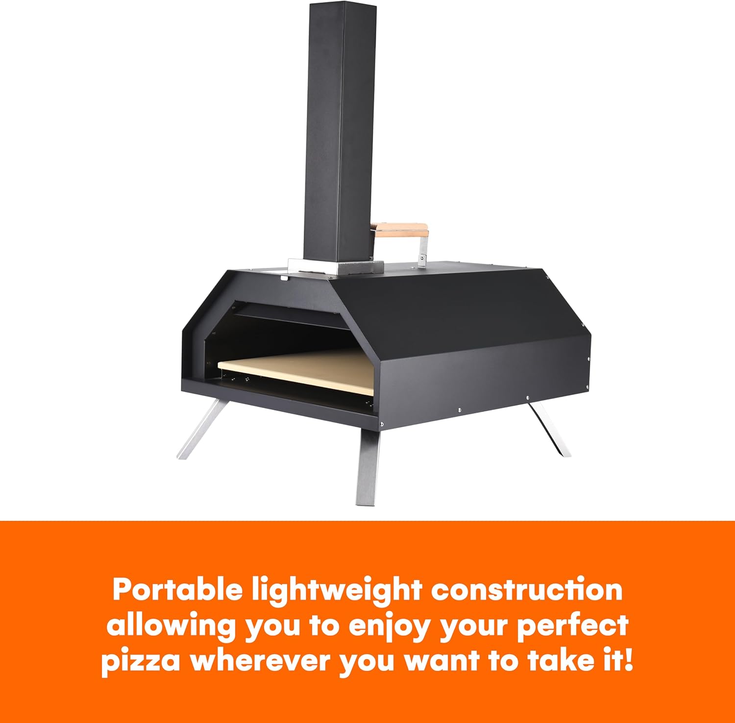 Zorestar Horno de pizza al aire libre – Horno de pizza ligero de acero inoxidable – Máquina de pizza portátil ideal para cocina al aire libre o
