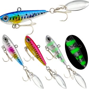 Plantillas de pesca de metal, cucharas de pesca de metal, cebo de hoja giratoria, cuchara de jigging de fundición larga, señuelo vertical duro VIB Plantillas de pesca de metal, cucharas de pesca de metal, cebo de hoja giratoria, cuchara de jigging de fundición larga, señuelo vertical duro VIB