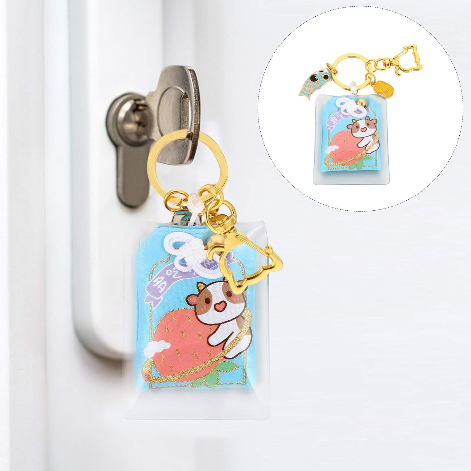 SOIMISS 2 dijes japoneses de Omamori de buena suerte, amuleto japonés, amamori de buena suerte, santuario japonés de la suerte