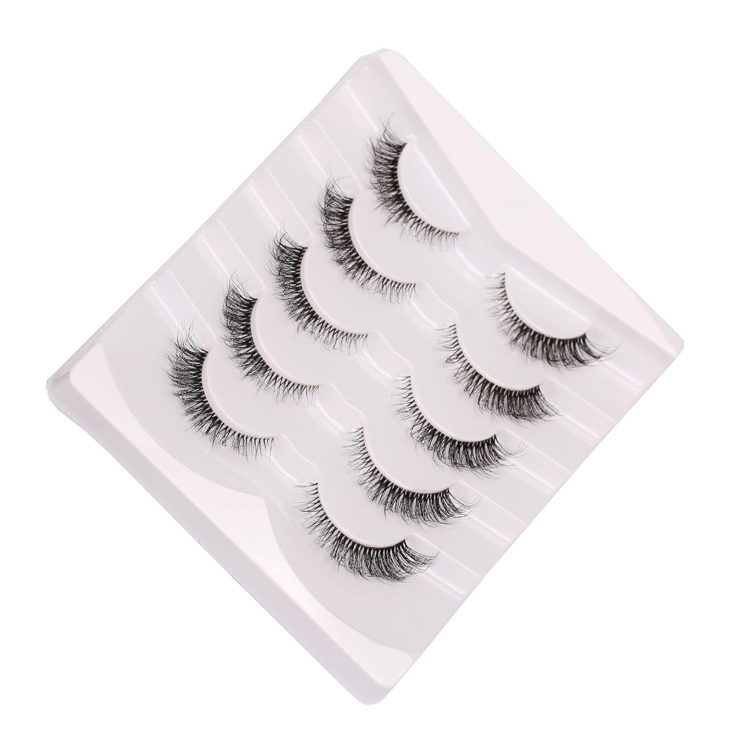 Gmagictobo Pestañas postizas naturales, esponjosas, con aspecto de ojo de gato, pestañas cortas y transparentes, pestañas postizas de volumen 3D,