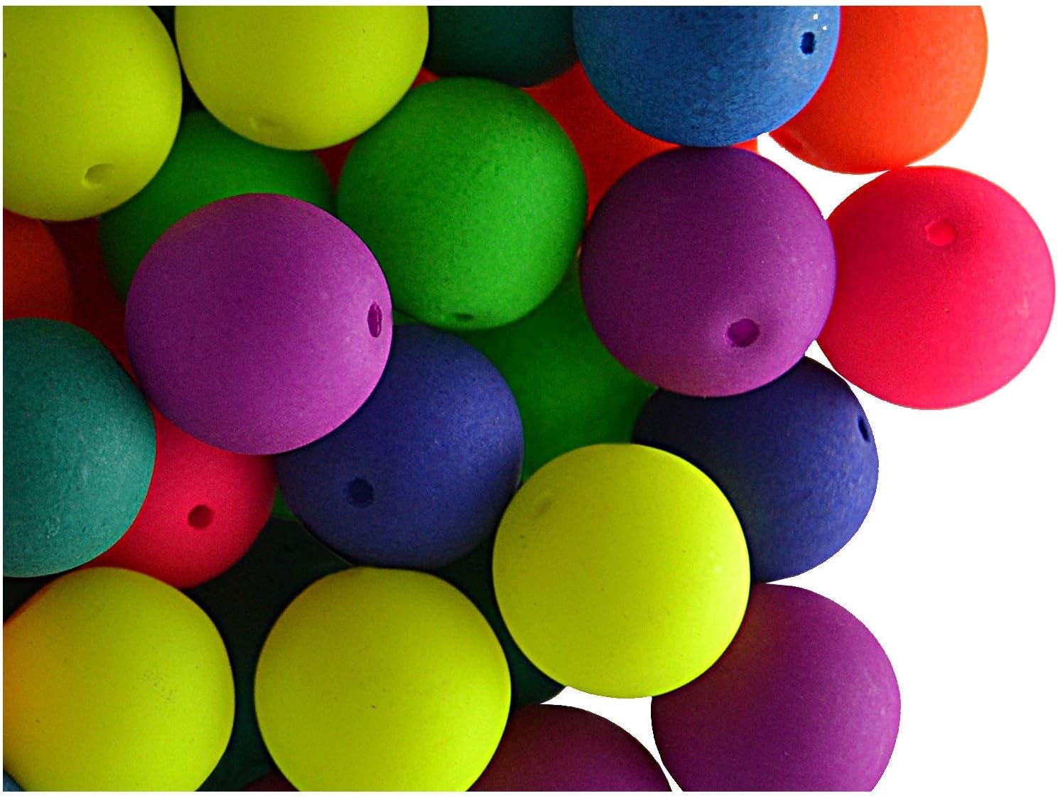 ScaraBeads – Juego exclusivo de abalorios de cristal checo prensado redondo de 0.394 in Estrela NEON (UV Active) 4 colores oscuros+mezcla