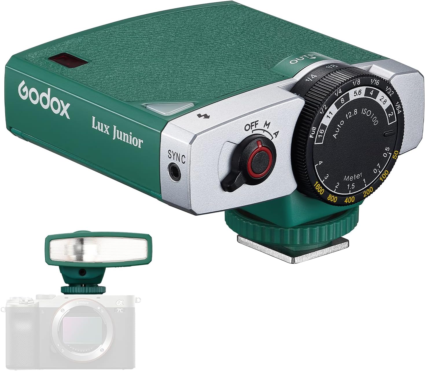 Godox Lux Junior Retro Camera Flash Speedlite 6000K  200K GN12 modos automático y manual 11-164 Flash compatible con Sony, Canon, Nikon, Fujifilm,