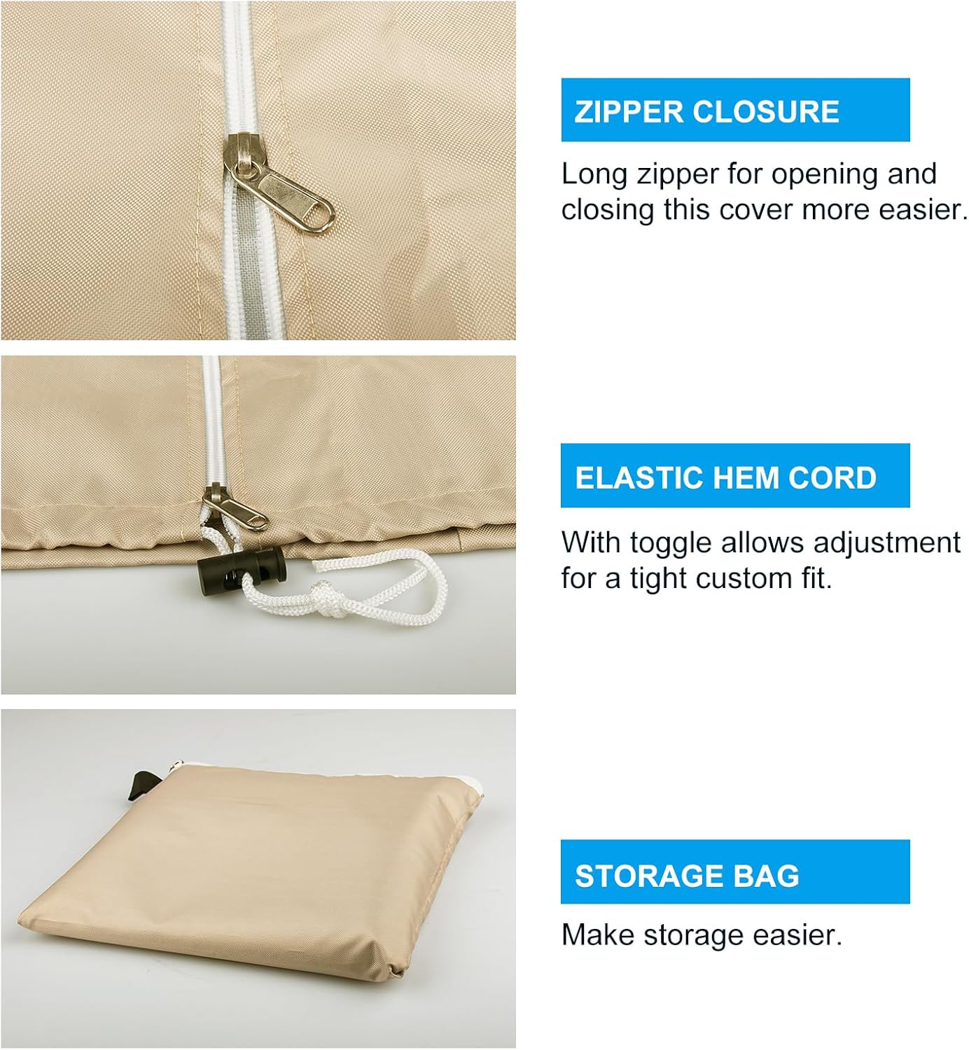 OKPOW Cubierta para sombrilla de patio para sombrillas de 11 a 13 pies  Funda impermeable voladiza para sombrilla con cremallera resistente