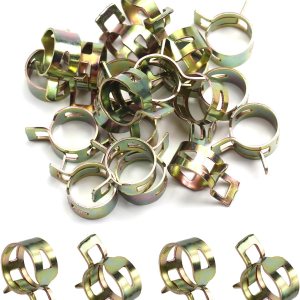 Fielect Abrazadera de tubo de manguera de acción tipo banda de resorte de 12 pulgadas  0.512 in, kit surtido de sujetadores de abrazadera de aire de Fielect Abrazadera de tubo de manguera de acción tipo banda de resorte de 12 pulgadas  0.512 in, kit surtido de sujetadores de abrazadera de aire de