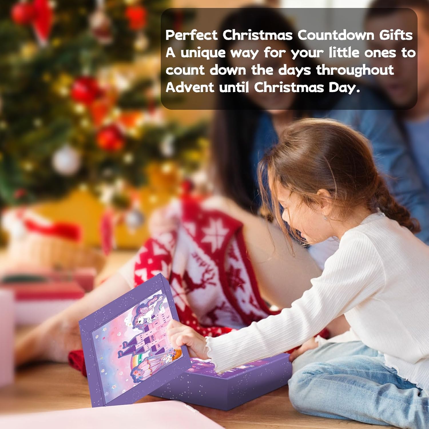 Calendario de Adviento 2023 para niñas, regalos de unicornio para niña, caja de cuenta regresiva de 24 días, calendario de cuenta regresiva, regalos
