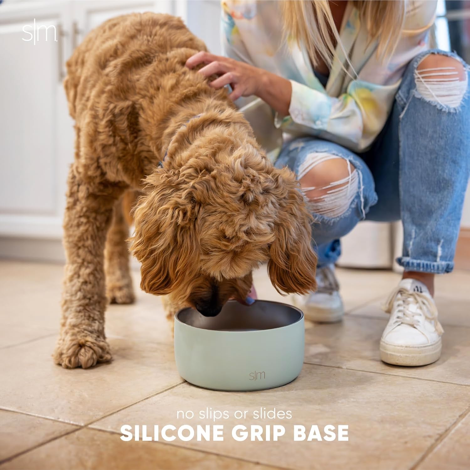 Simple Modern Tazón de agua de acero inoxidable para perros y gatos  Tazones de comida reutilizables de acero inoxidable aislados para perros y