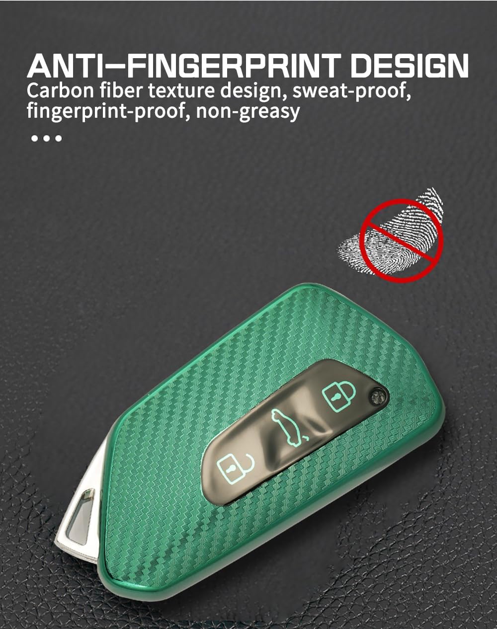 HIBEYO Funda de llavero de TPU suave para VW Volkswagen ID3 ID4 MK8 Golf 8 GTI Skoda Octavia Accessoreis Smart Car Remote Key Fob con llaveros para